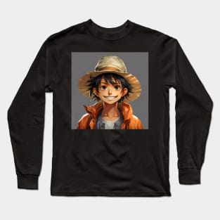 Reimagined Monkey D. Luffy from One Piece Long Sleeve T-Shirt